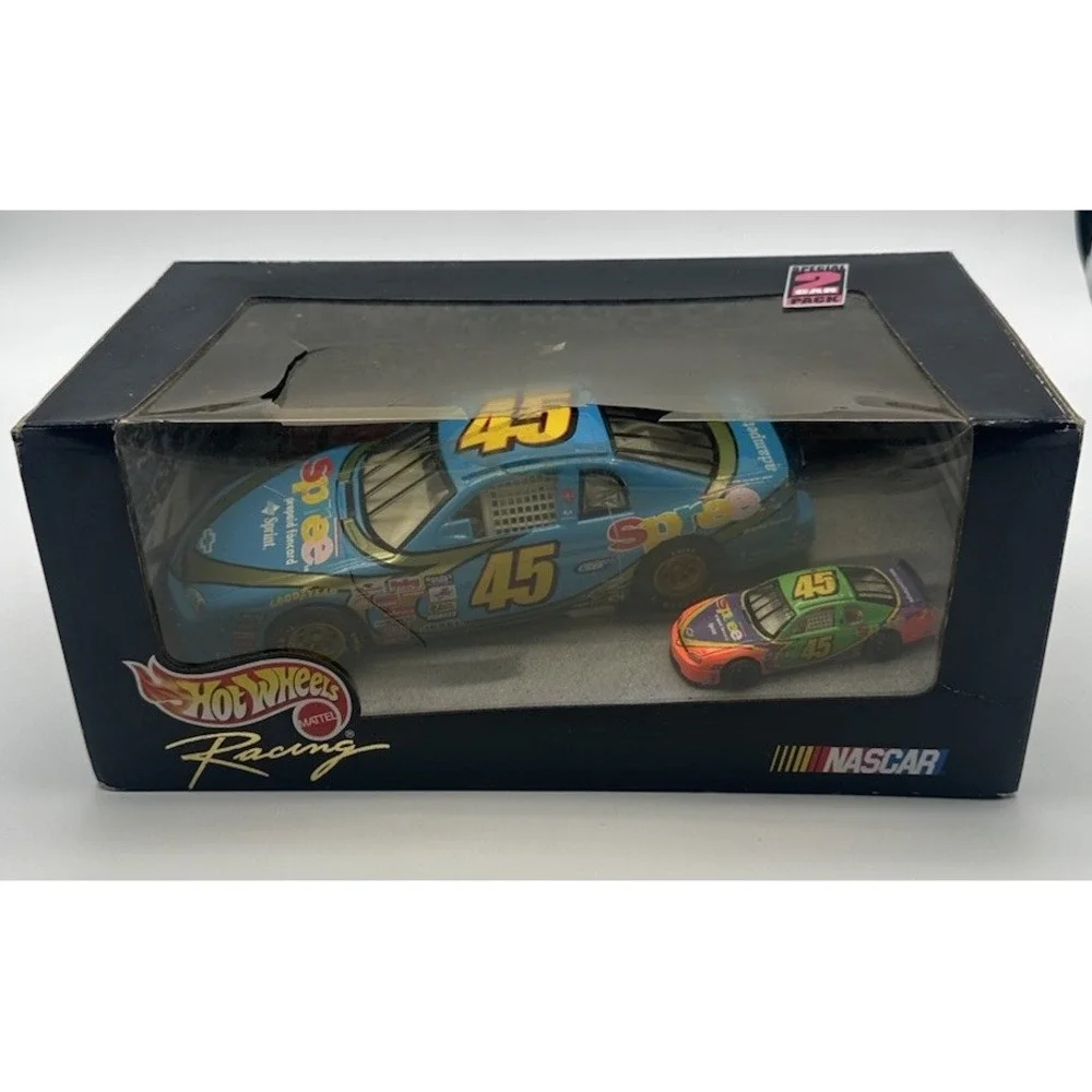 ADAM PETTY HOT WHEELS RACING TRACK EDITION NASCAR #45 2-PACK SPREE 1/24 & 1/64